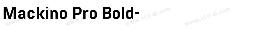 Mackino Pro Bold字体转换